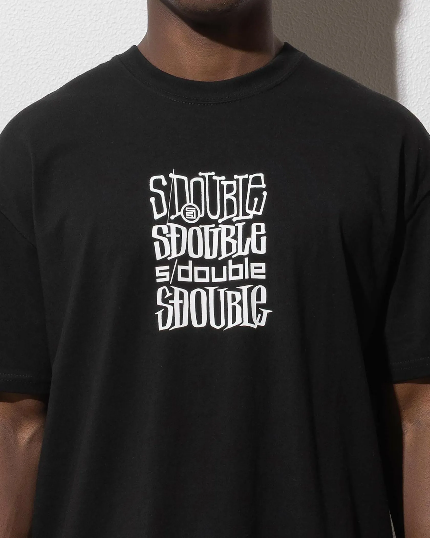 S-Double Logofest T-Shirt Black New