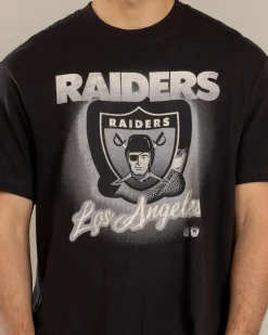 Mitchell & Ness Los Angeles Raiders Frame T-Shirt Faded Black Clearance