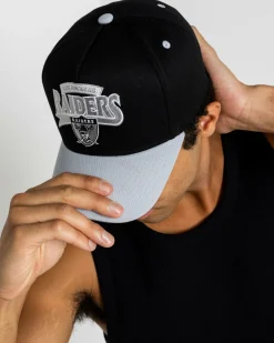 Mitchell & Ness Los Angeles Raiders Pro Pinch Snapback Cap Black/gray Sale