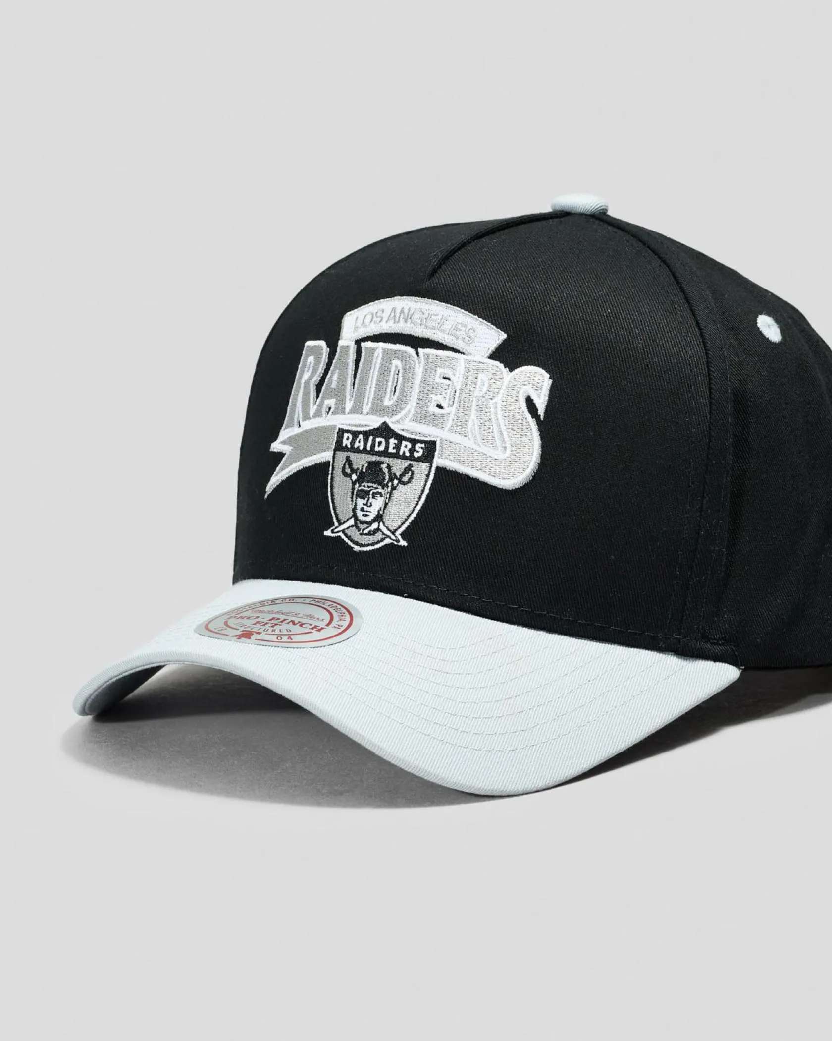 Mitchell & Ness Los Angeles Raiders Pro Pinch Snapback Cap Black/gray Sale