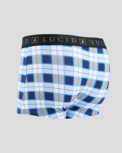 Lucid Lounge Fitted Boxer Shorts Blue Outlet
