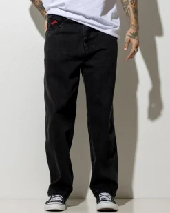 Worship Supplies Lounger Jeans Washed Black New