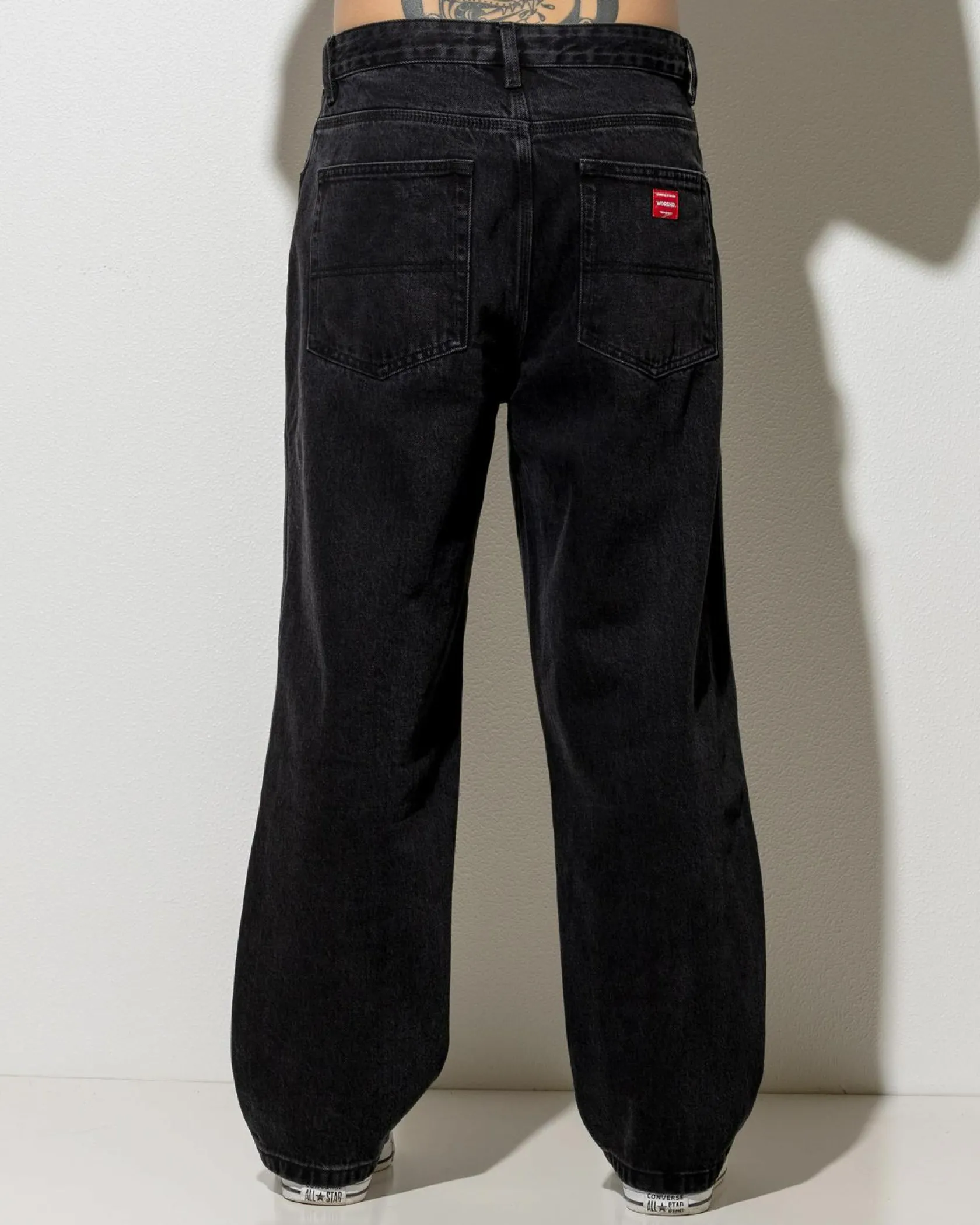 Worship Supplies Lounger Jeans Washed Black New
