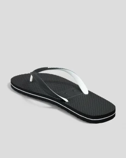Billabong Lowdown Thongs Black White New