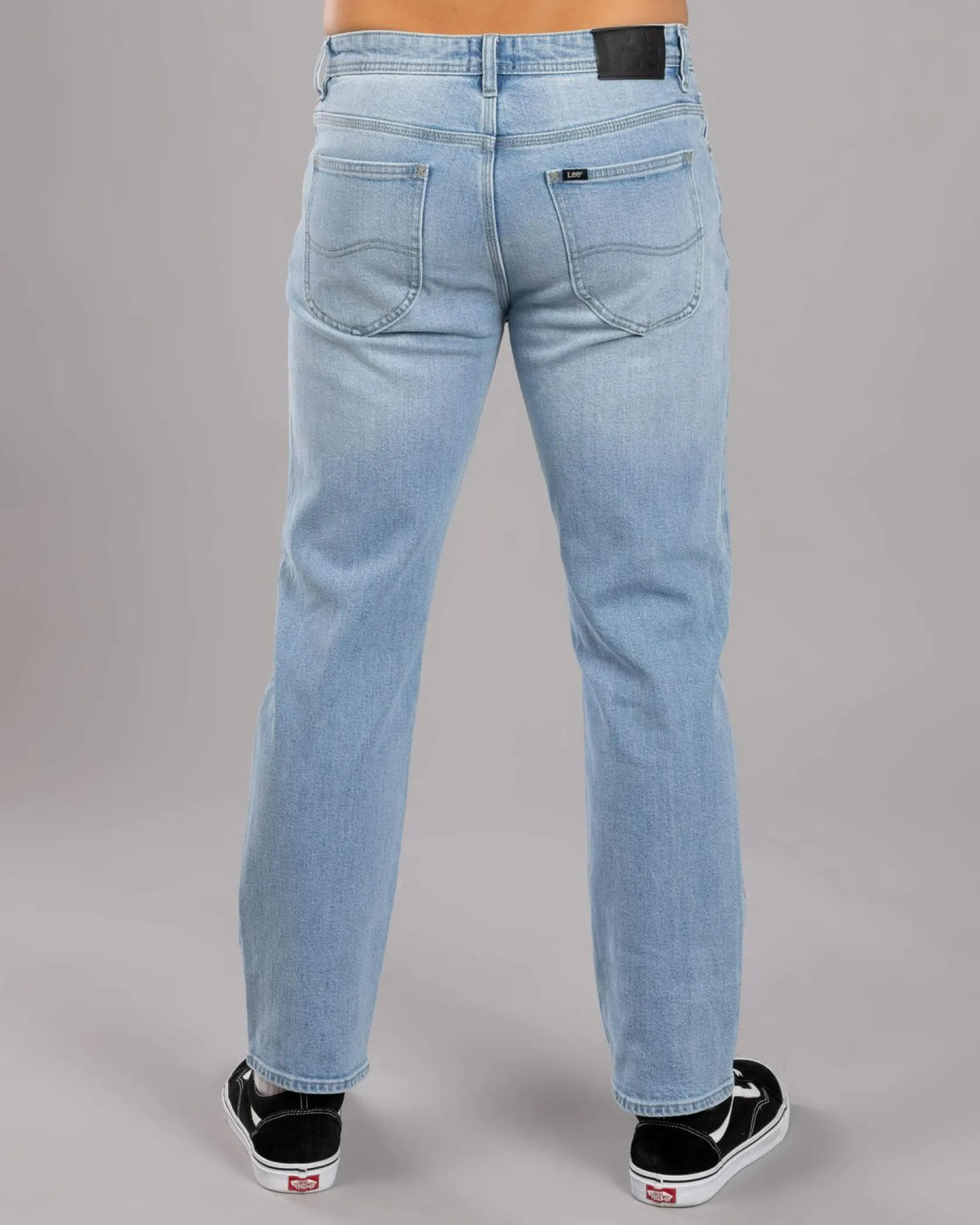 Lee L-Three Straight Jeans Stone Fade Outlet