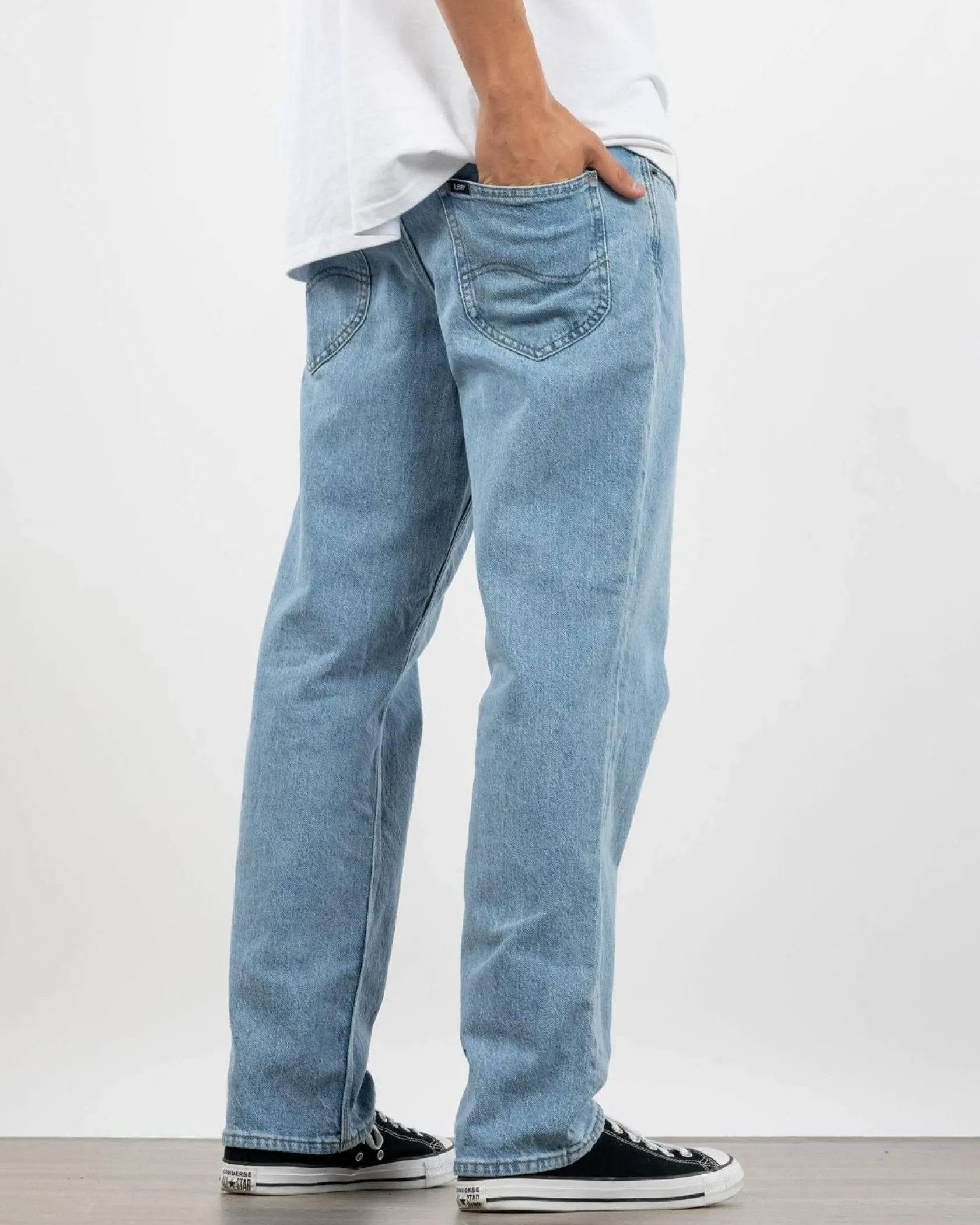 Lee L-Three Straight Jeans Gridlock Blue Best