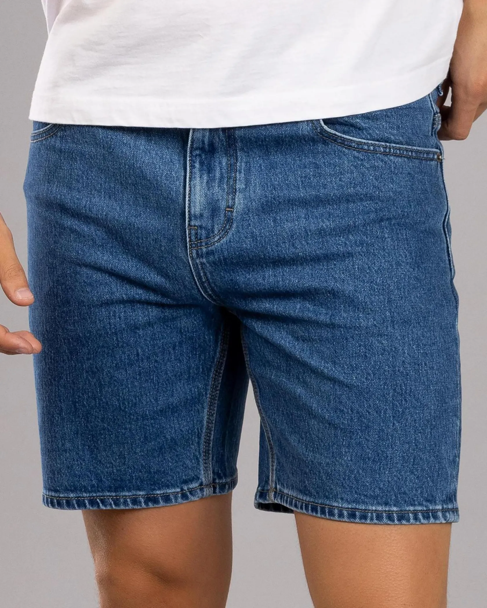 Lee L-Two Slim Shorts Hoxton Stone