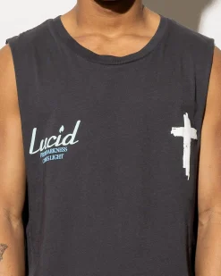 Lucid Lumina Muscle Tank Charcoal New