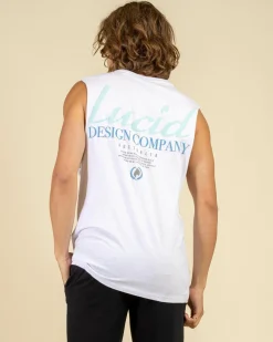 Lucid Lumina Muscle Tank White New