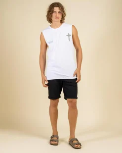 Lucid Lumina Muscle Tank White New