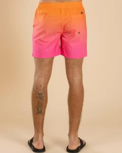 Skylark Luminous Elastic Waist Shorts Orange/pink Discount