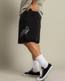 Jacks Magnify Denim Shorts Black Best