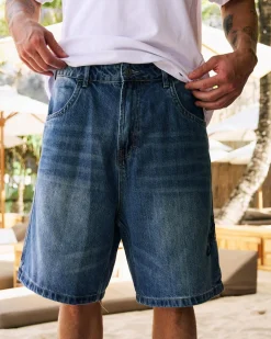 Jacks Magnify Denim Shorts Mid Blue Hot