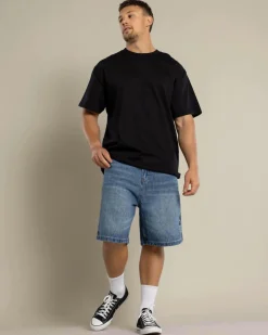Jacks Magnify Denim Shorts Mid Blue Hot