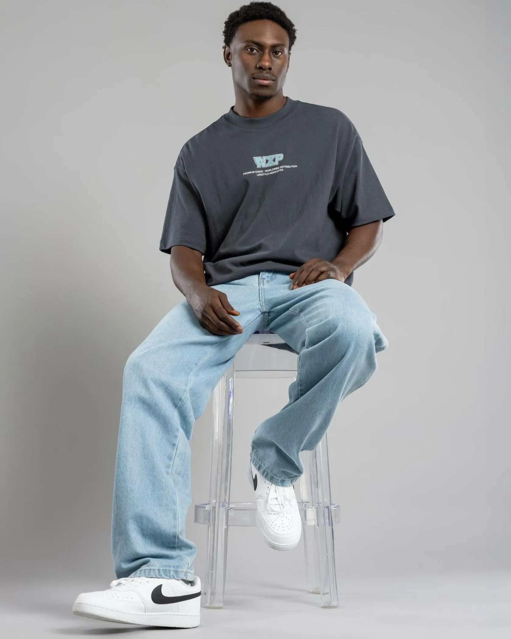 Nena & Pasadena Main Raptor T-Shirt Asphalt