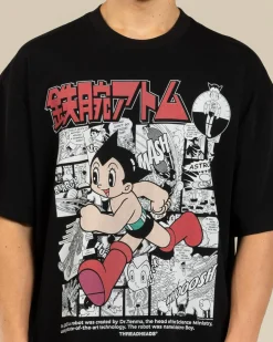 Threadheads Manga Story Astro Boy Oversized T-Shirt Black Discount