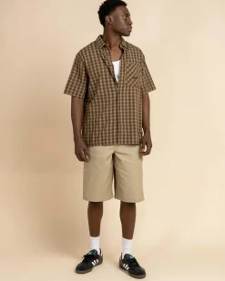 Former Manners Check Short Sleeve Shirt Bark Best