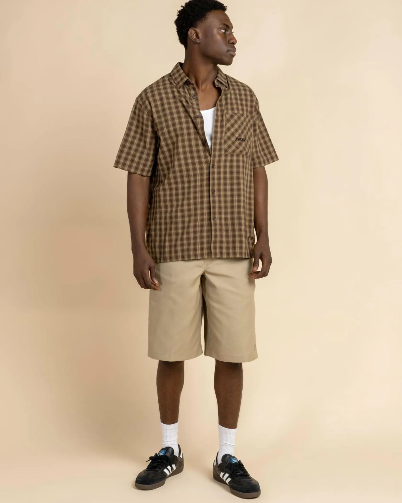 Former Manners Check Short Sleeve Shirt Bark Best
