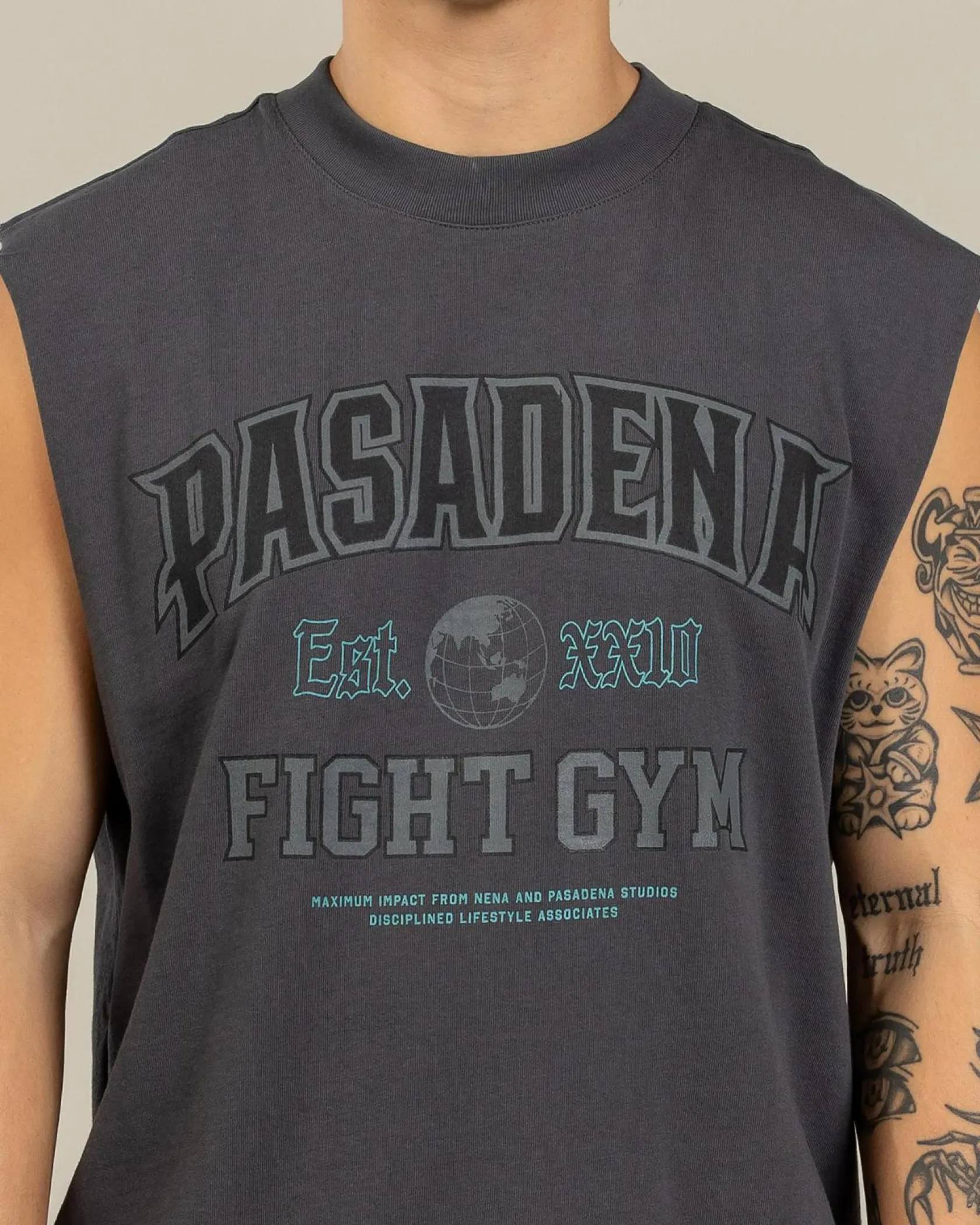 Nena & Pasadena March Raptor Muscle Tank Asphalt Outlet