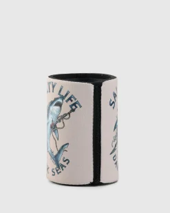 Salty Life Mariners Grave Stubby Cooler Sand Hot