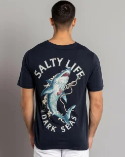 Salty Life Mariner's Grave T-Shirt Navy