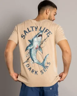 Salty Life Mariner's Grave T-Shirt Sand Acid New