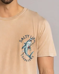 Salty Life Mariner's Grave T-Shirt Sand Acid New