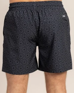 Jacks Matrix Elastic Waist Board Shorts Black Outlet