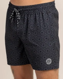 Jacks Matrix Elastic Waist Board Shorts Black Outlet