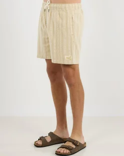 Skylark Mechanism Elastic Waist Shorts Sand New