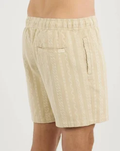 Skylark Mechanism Elastic Waist Shorts Sand New