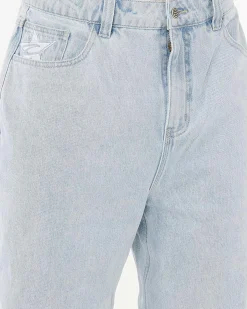 Rip Curl Medina Rip Script Denim Jeans Bleached Blue Discount