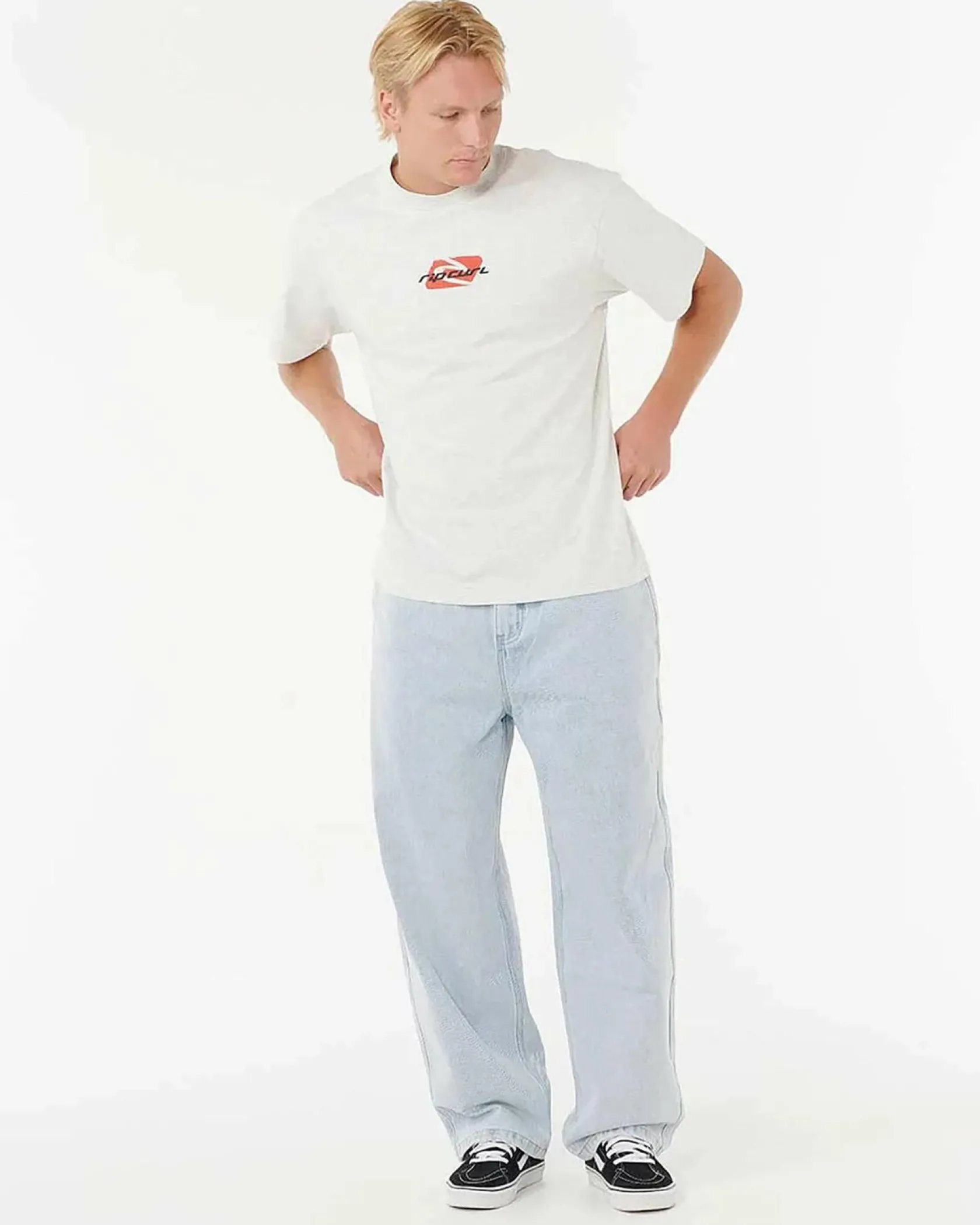 Rip Curl Medina Rip Script Denim Jeans Bleached Blue Discount