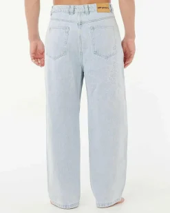 Rip Curl Medina Rip Script Denim Jeans Bleached Blue Discount
