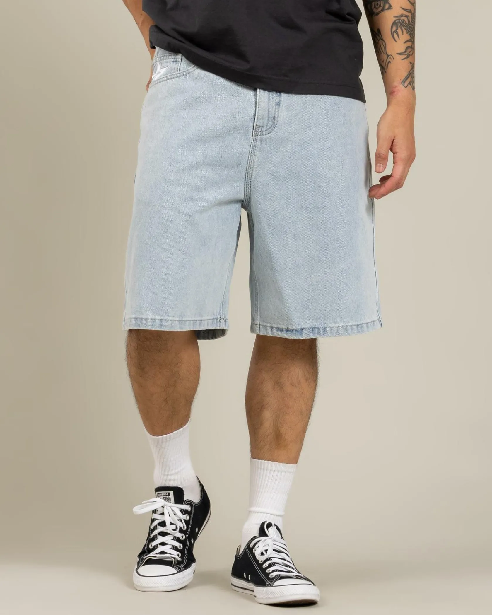 Rip Curl Medina Script Denim Walk Shorts Bleached Blue Online