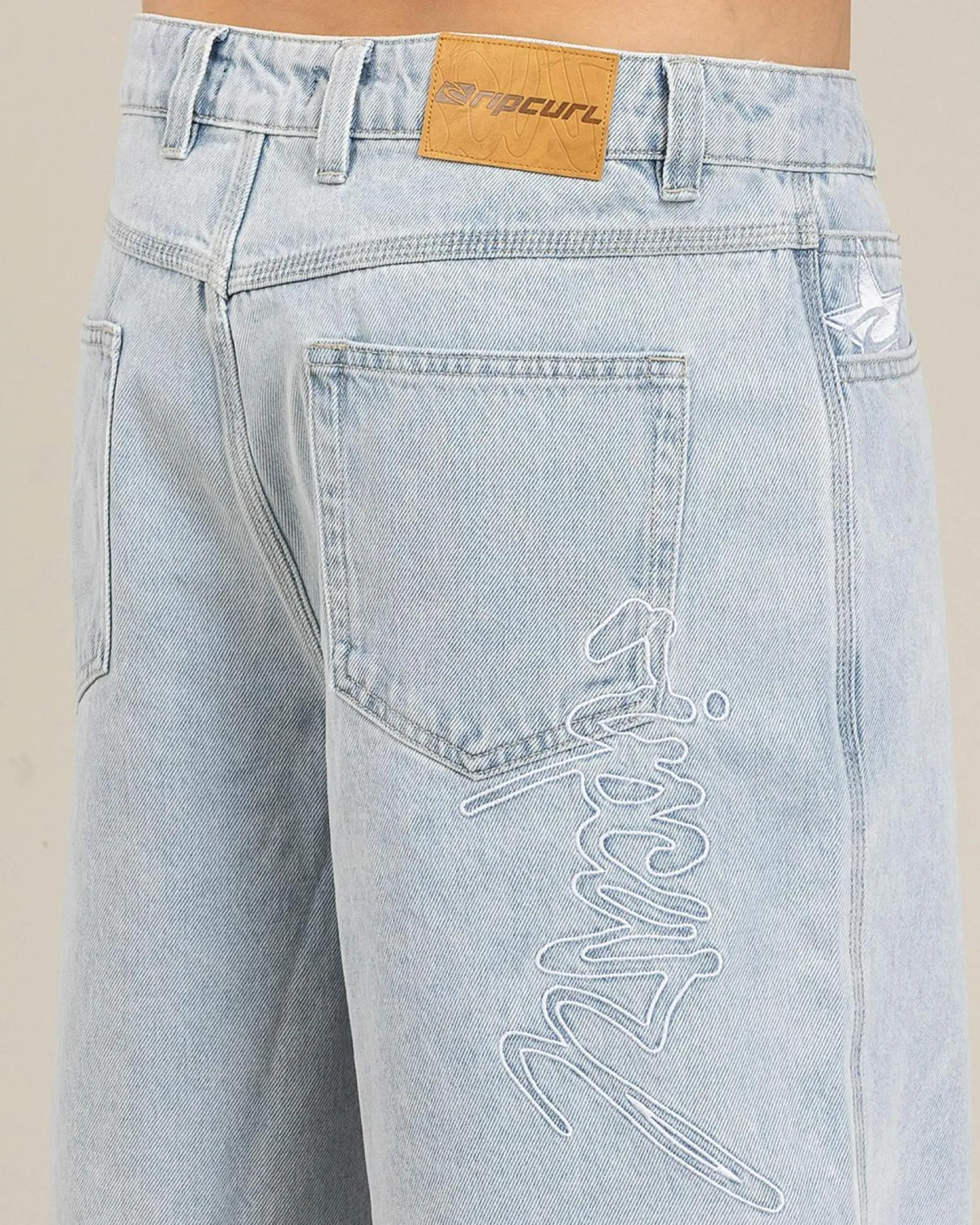 Rip Curl Medina Script Denim Walk Shorts Bleached Blue Online