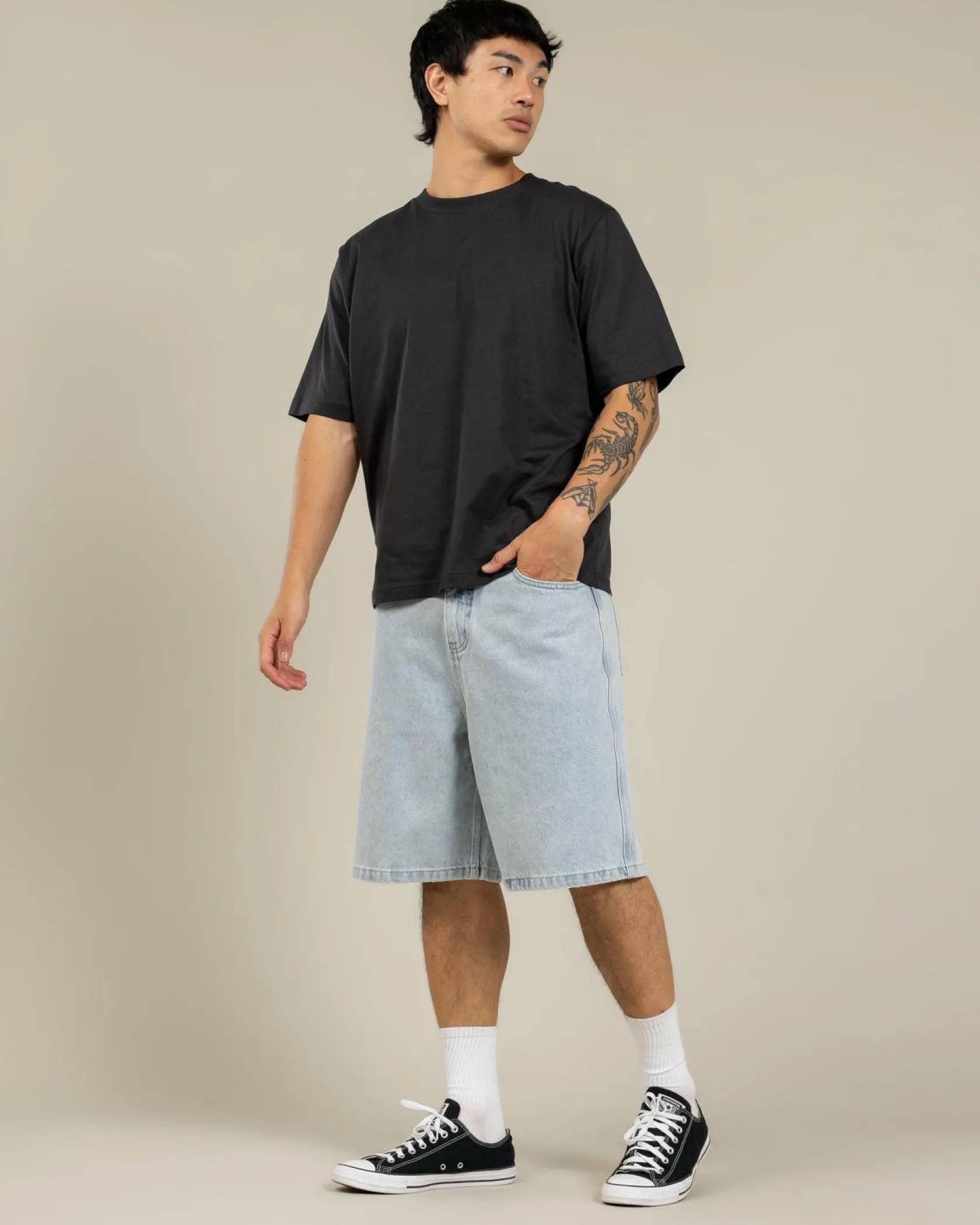Rip Curl Medina Script Denim Walk Shorts Bleached Blue Online