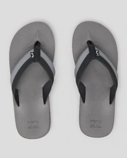 Billabong Mens' All Day Impact Thongs Charcoal