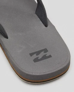 Billabong Mens' All Day Impact Thongs Charcoal