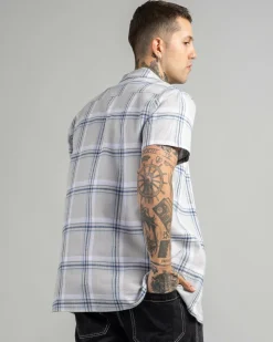 Lucid Mercy Short Sleeve Shirt White Check Clearance