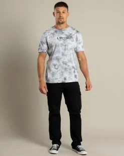 Lucid Merger T-Shirt Lt Grey Mottle Hot