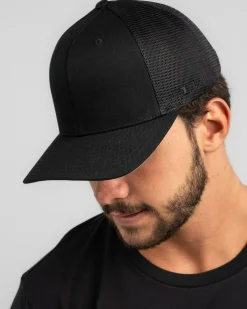 Flexfit Mesh Trucker Cap Black New