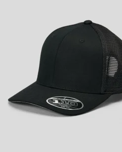 Flexfit Mesh Trucker Cap Black New