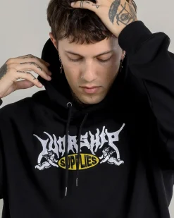 Worship Supplies Messenger Hoodie Black Hot