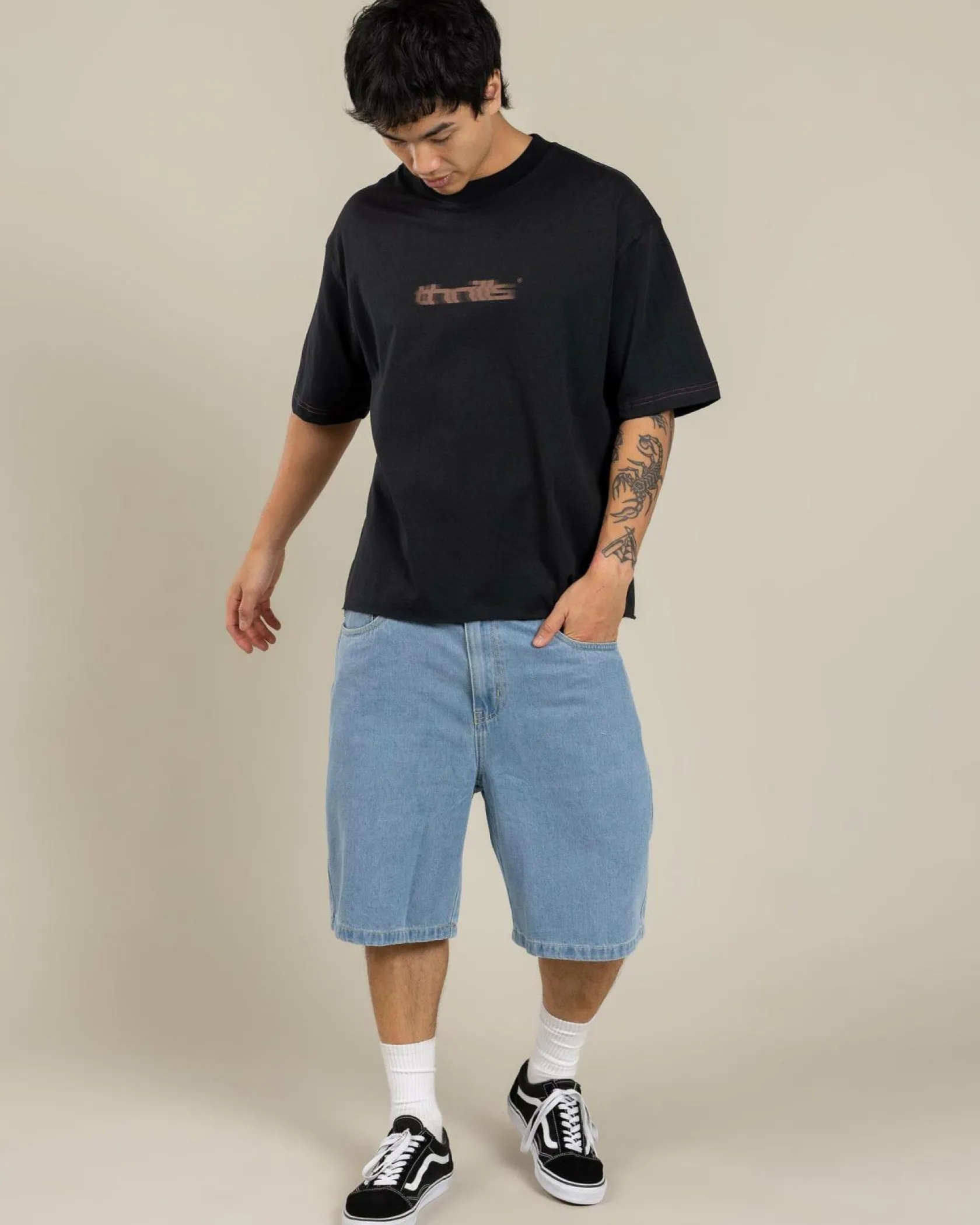 Thrills Metamorphic Daze Box Fit Oversize Short T-Shirt Washed Black Online