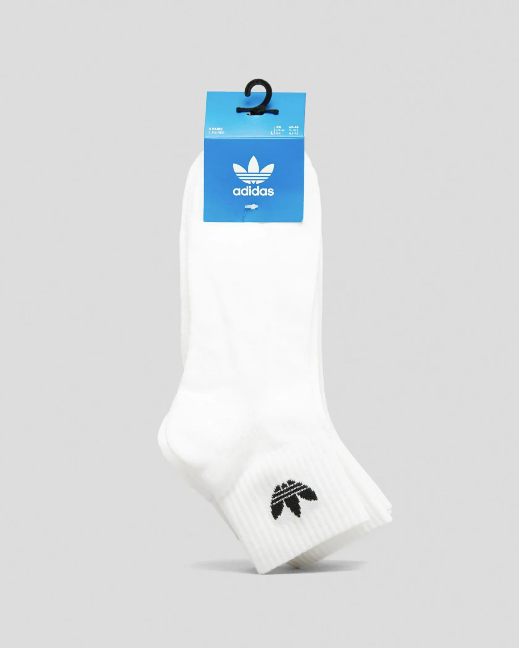 adidas Mid Ankle Socks 3 Pack White/white/black