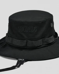 S-Double Mid-Block Boonie Hat Black Hot
