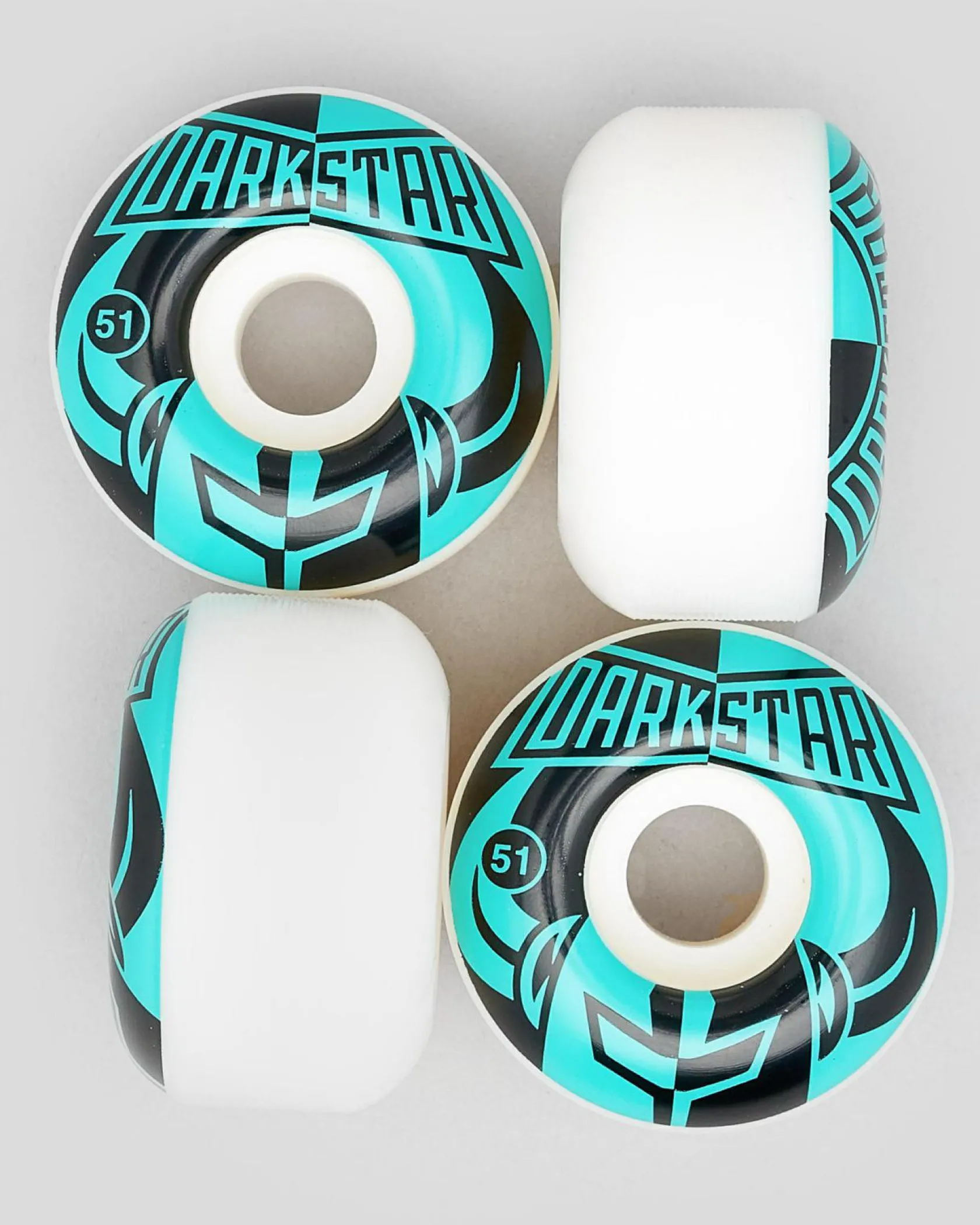 Darkstar 51mm Divide Skateboard Wheels Black/aqua
