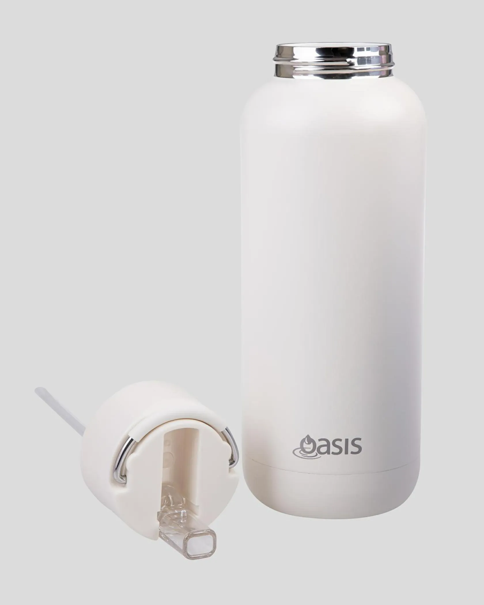 Oasis Moda Stainless Steel Insulated Drink Bottle Alabaster New