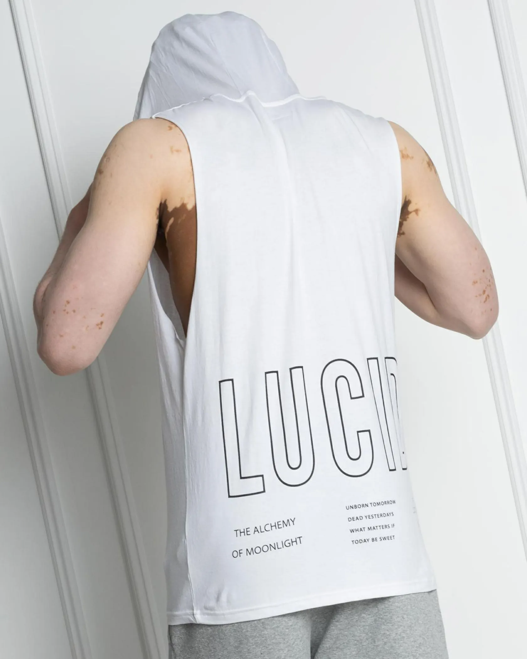 Lucid Monarch Hooded Muscle Tank White